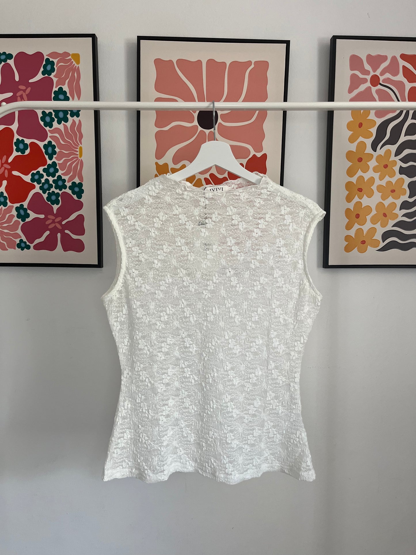 Witte kanten top