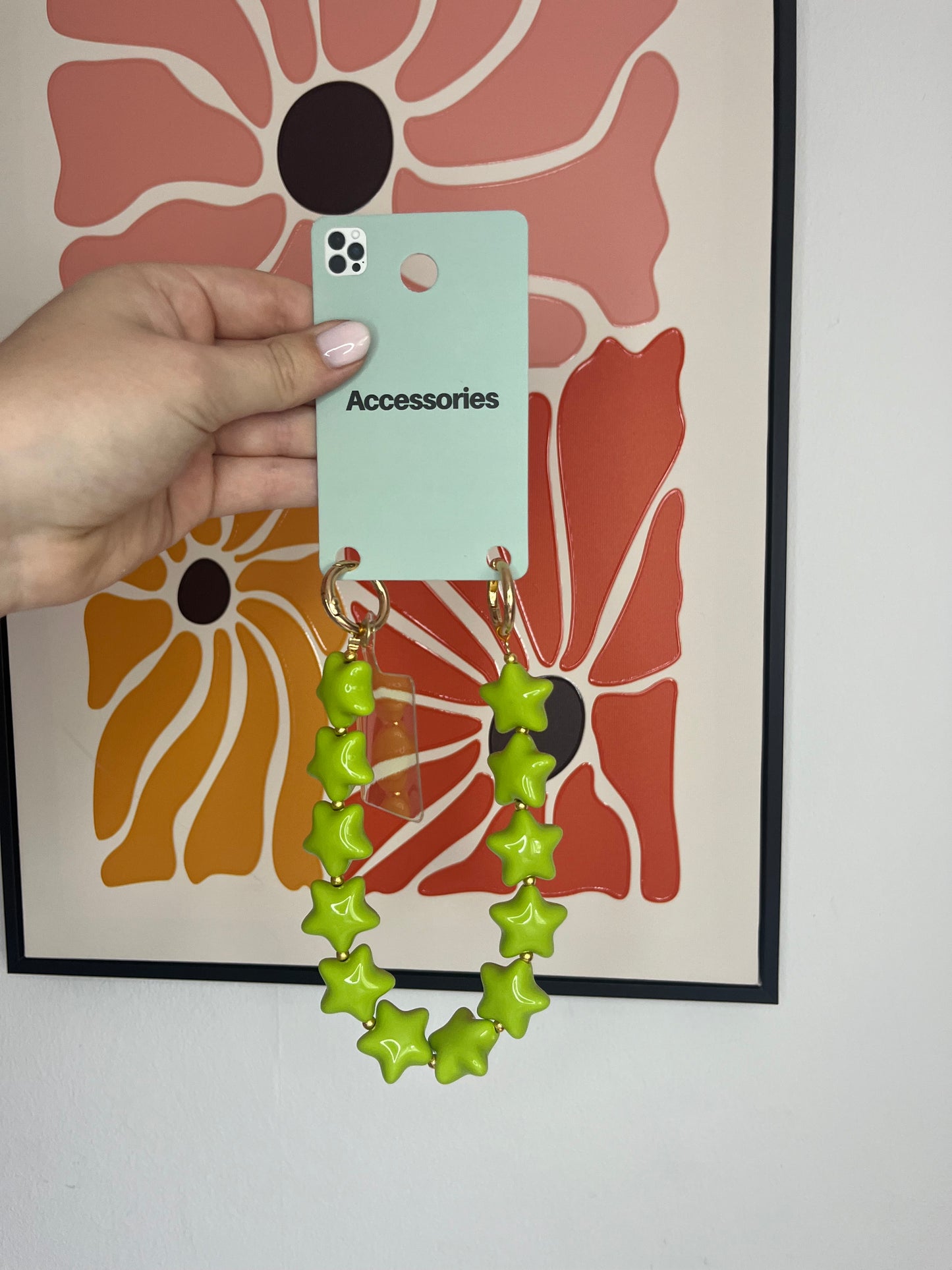 Sterren telefoonkoortje groen