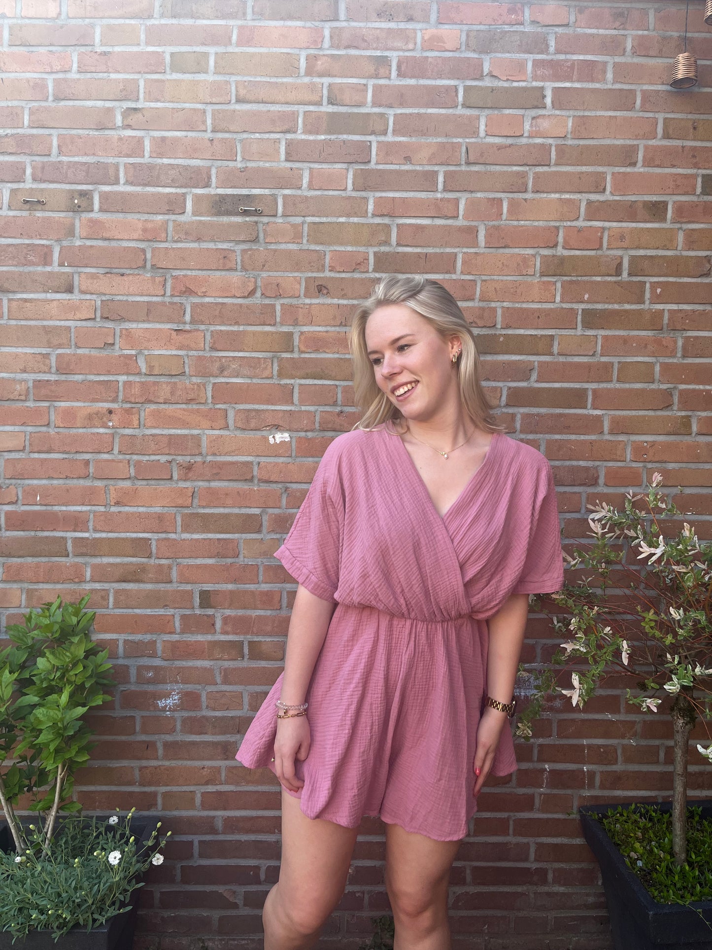 Roze playsuit