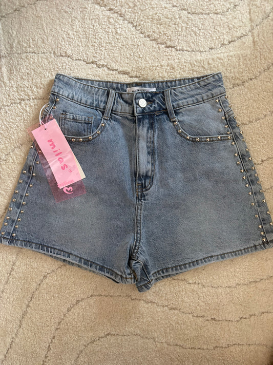 Korte broek met studs