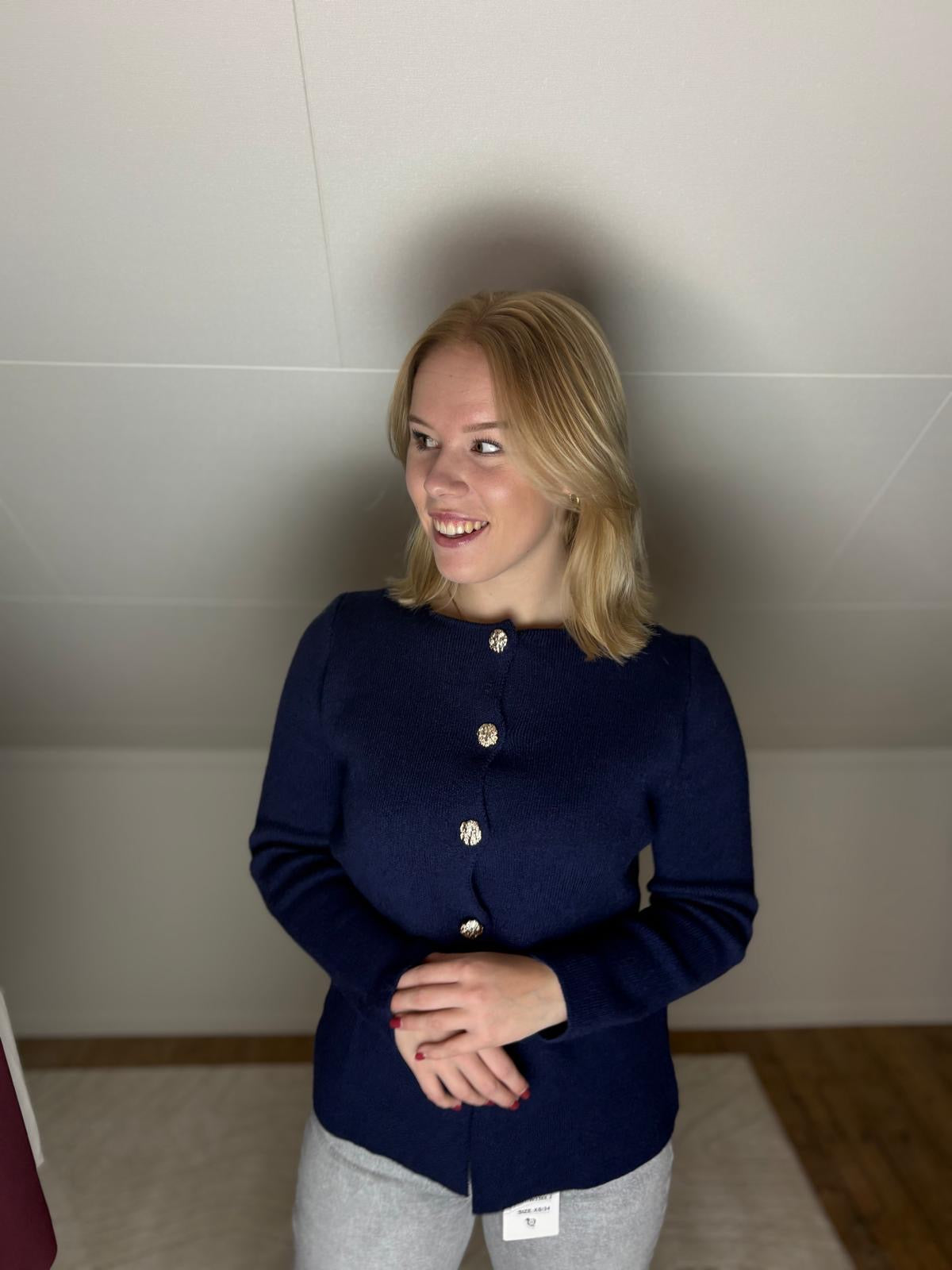 Zara vest marine blauw