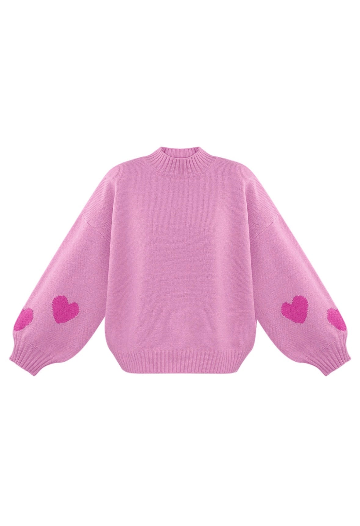 Roze hartjes trui