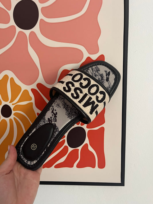 Coco slippers zwart